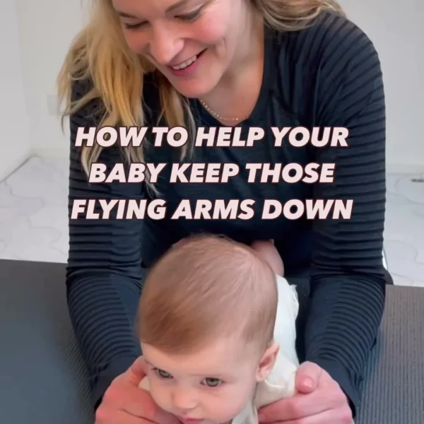 If your baby lifts their arms up and slightly backwards in tummy time, it can be really helpful to let them feel the su…