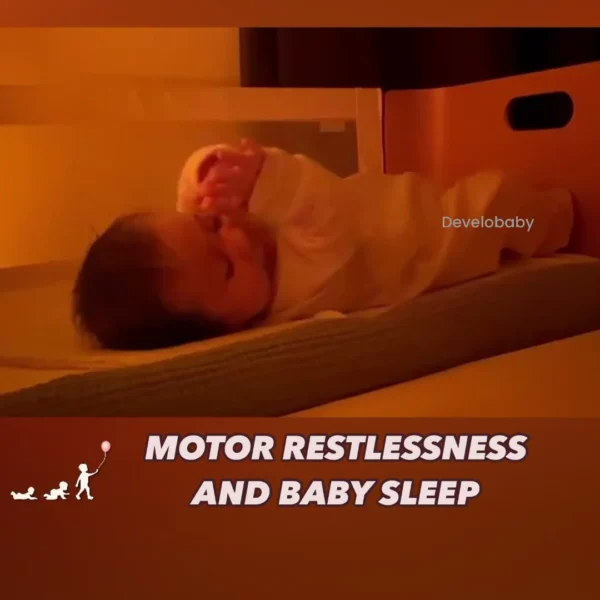 This lovely little girl experiences motor restlessness during sleep, which is common among babies and not a cause for c…