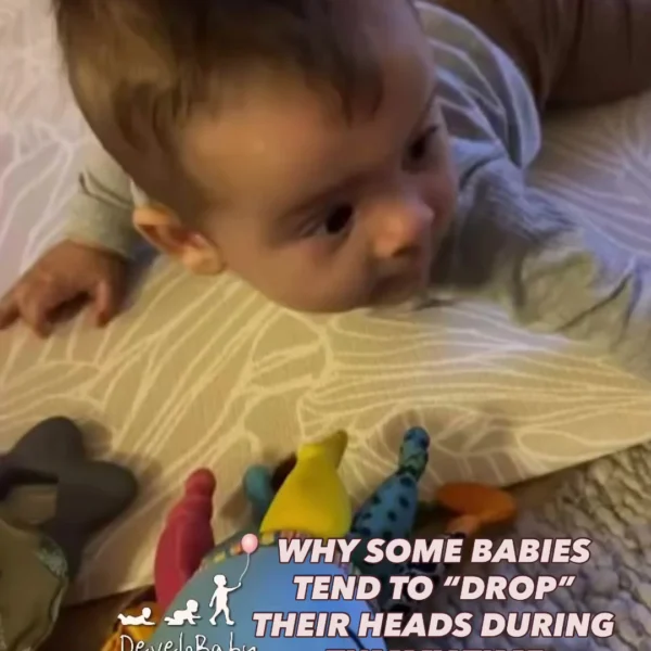 I see a lot of children who struggle with tummy time, often “dropping their head” and becoming quite frustrated. What t…