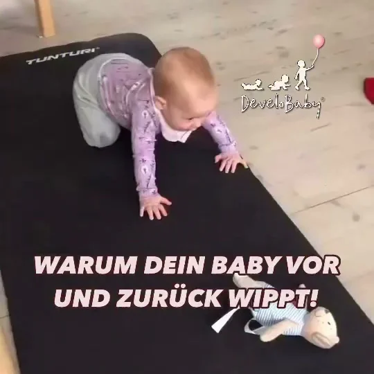 Das Wippen im Vierfüßlerstand ist ein ganz normaler kleiner „Mini-Meilenstein“ auf dem Weg zum Krabbeln. Wenn dein Baby…